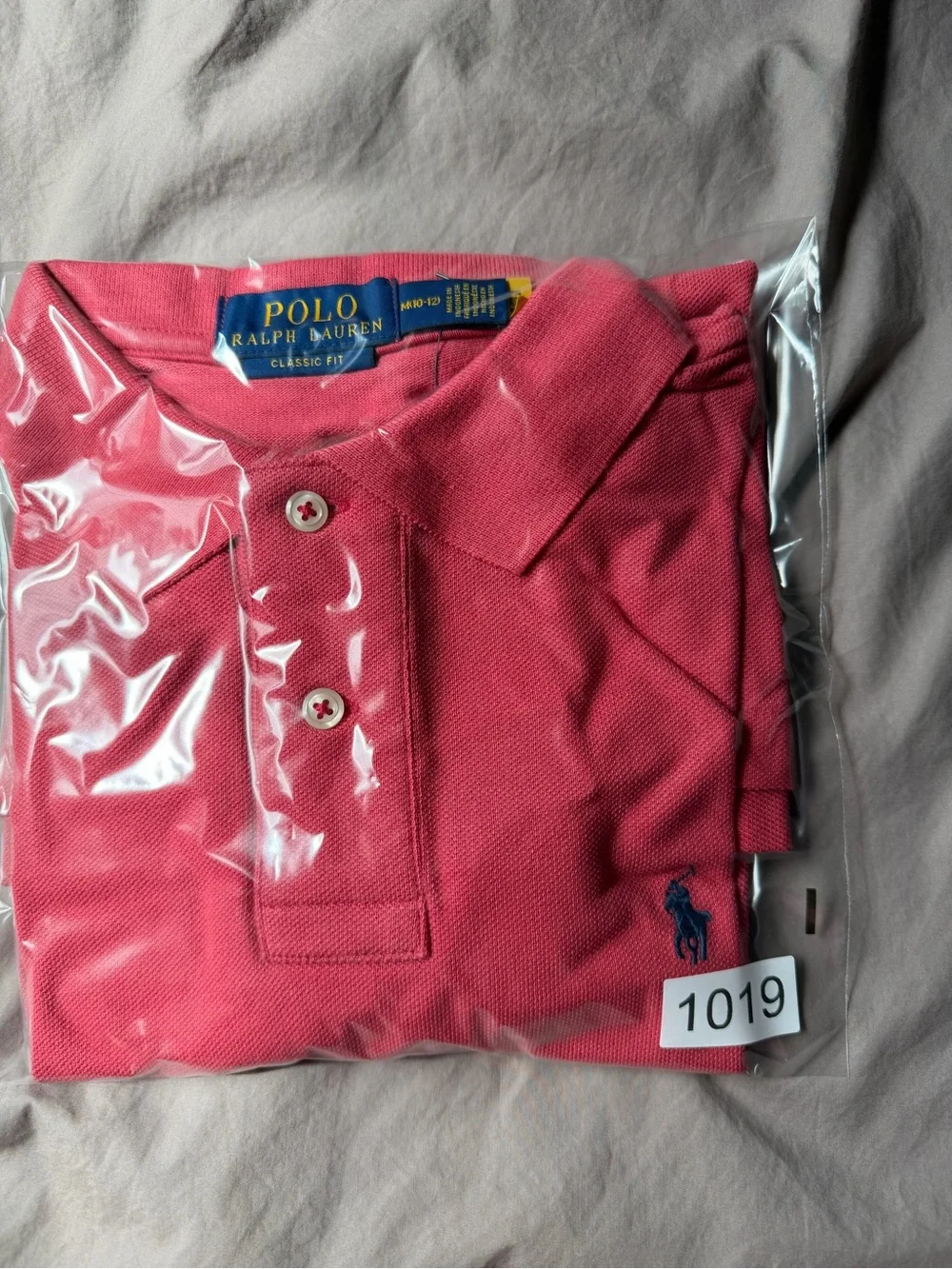 NEW Polo Ralph Lauren Salmon Pink Polo Shirt Youth Size M (10-12) Logo Preppy